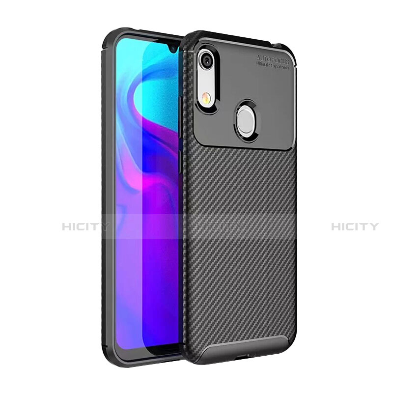 Custodia Silicone Cover Morbida Spigato per Huawei Y6 (2019) Nero