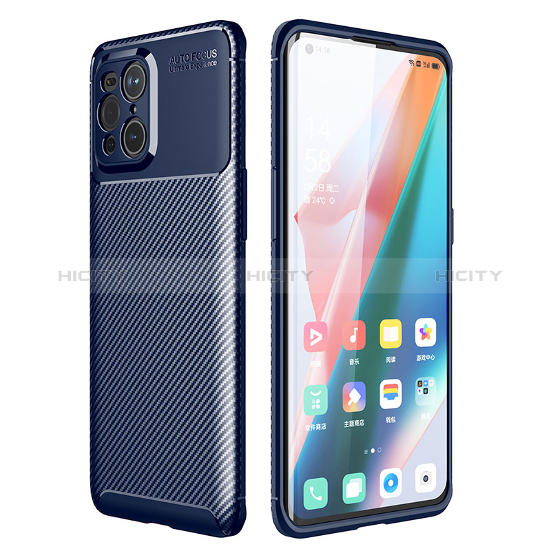 Custodia Silicone Cover Morbida Spigato per Oppo Find X3 5G