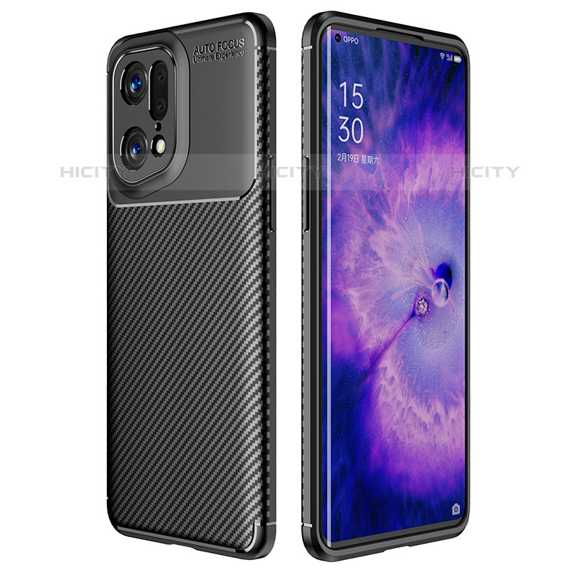 Custodia Silicone Cover Morbida Spigato per Oppo Find X5 Pro 5G