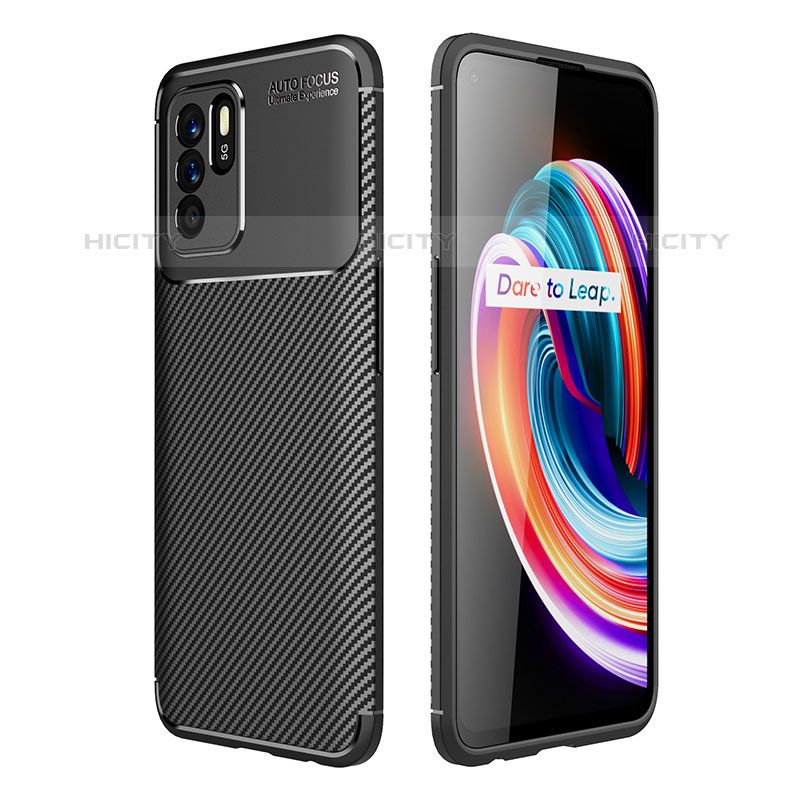 Custodia Silicone Cover Morbida Spigato per Oppo Reno6 Z 5G Nero