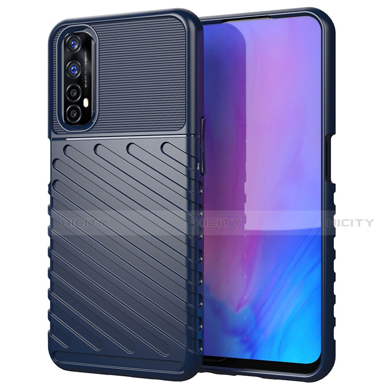 Custodia Silicone Cover Morbida Spigato per Realme Narzo 20 Pro Blu