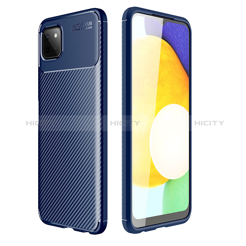 Custodia Silicone Cover Morbida Spigato per Samsung Galaxy A22s 5G Blu