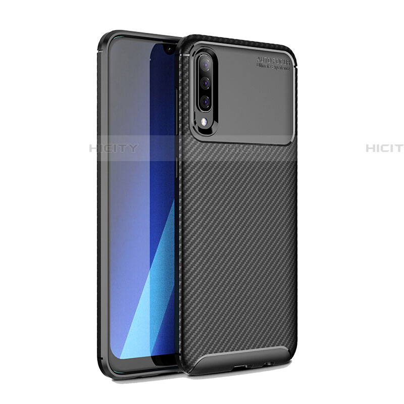 Custodia Silicone Cover Morbida Spigato per Samsung Galaxy A90 5G Nero