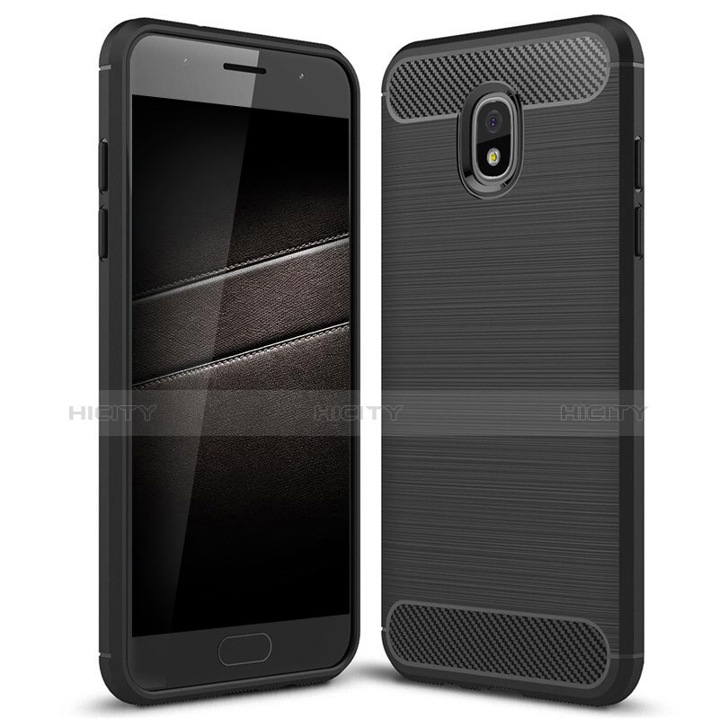 Custodia Silicone Cover Morbida Spigato per Samsung Galaxy J7 (2018) J737 Nero