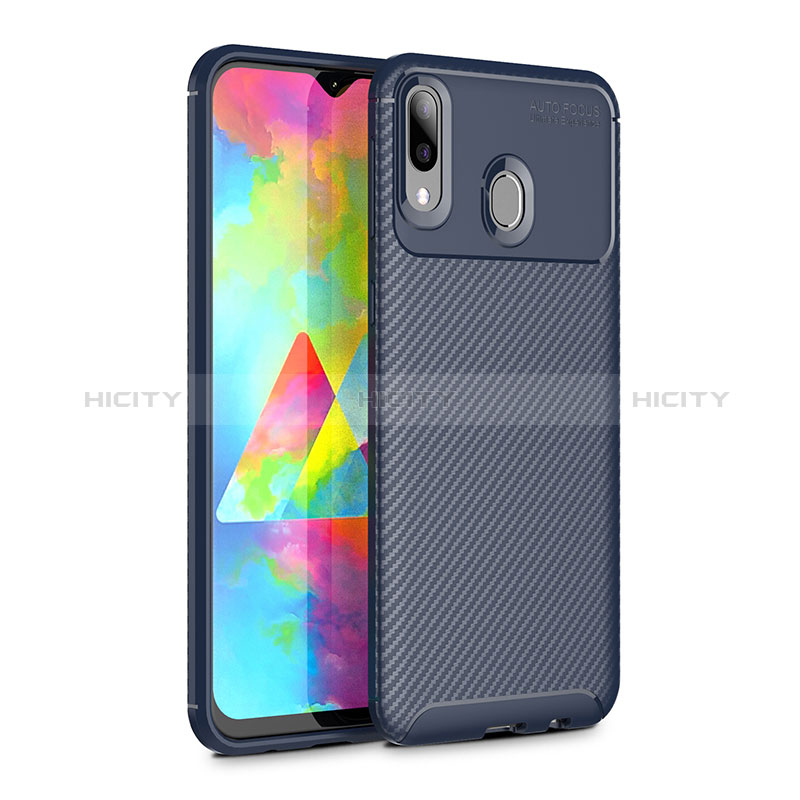 Custodia Silicone Cover Morbida Spigato per Samsung Galaxy M20 Blu