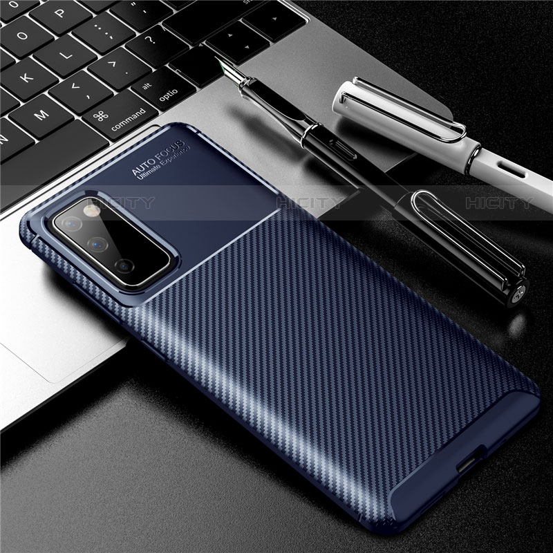 Custodia Silicone Cover Morbida Spigato per Samsung Galaxy S20 FE 5G Blu