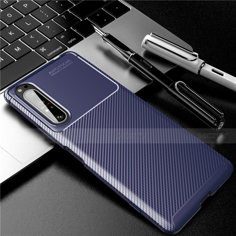 Custodia Silicone Cover Morbida Spigato per Sony Xperia 1 II