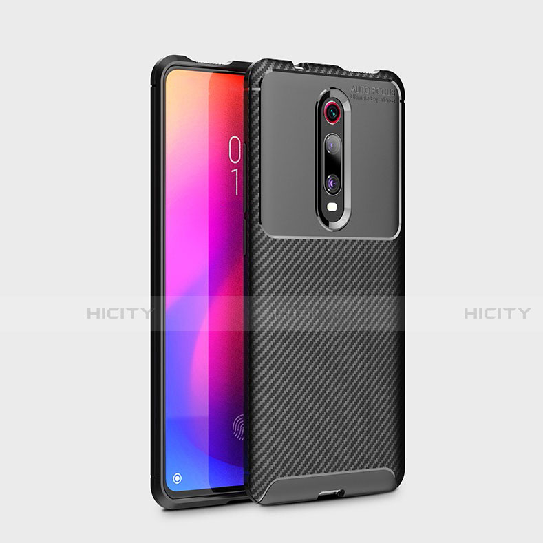 Custodia Silicone Cover Morbida Spigato per Xiaomi Mi 9T Nero