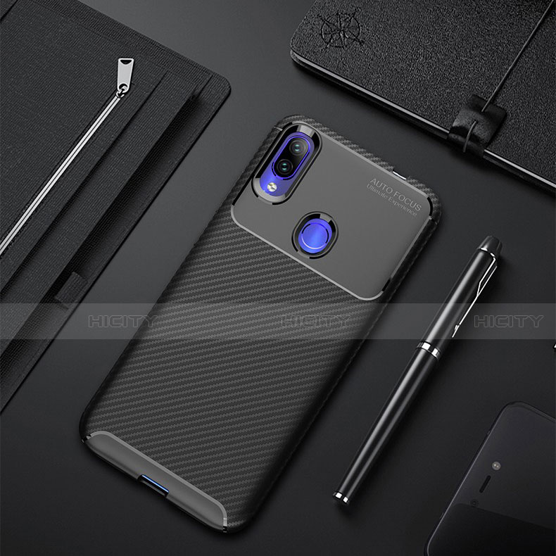 Custodia Silicone Cover Morbida Spigato per Xiaomi Redmi 7 Nero