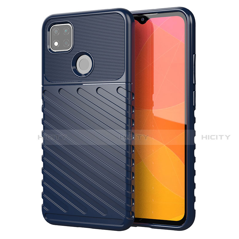 Custodia Silicone Cover Morbida Spigato per Xiaomi Redmi 9 India Blu