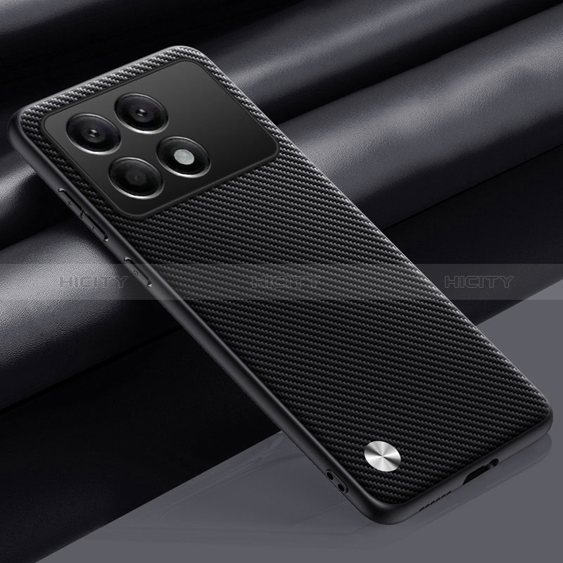 Custodia Silicone Cover Morbida Spigato per Xiaomi Redmi K70 Pro 5G Nero