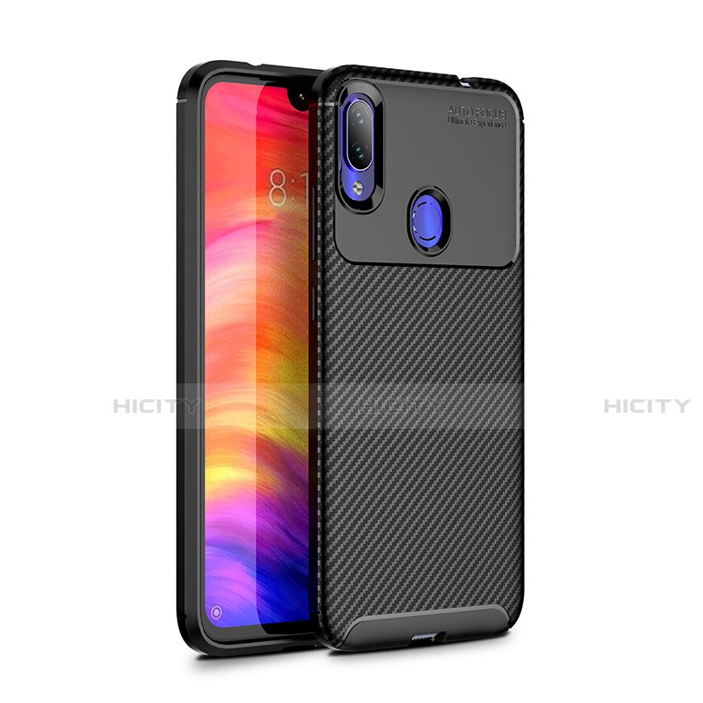 Custodia Silicone Cover Morbida Spigato per Xiaomi Redmi Note 7 Nero