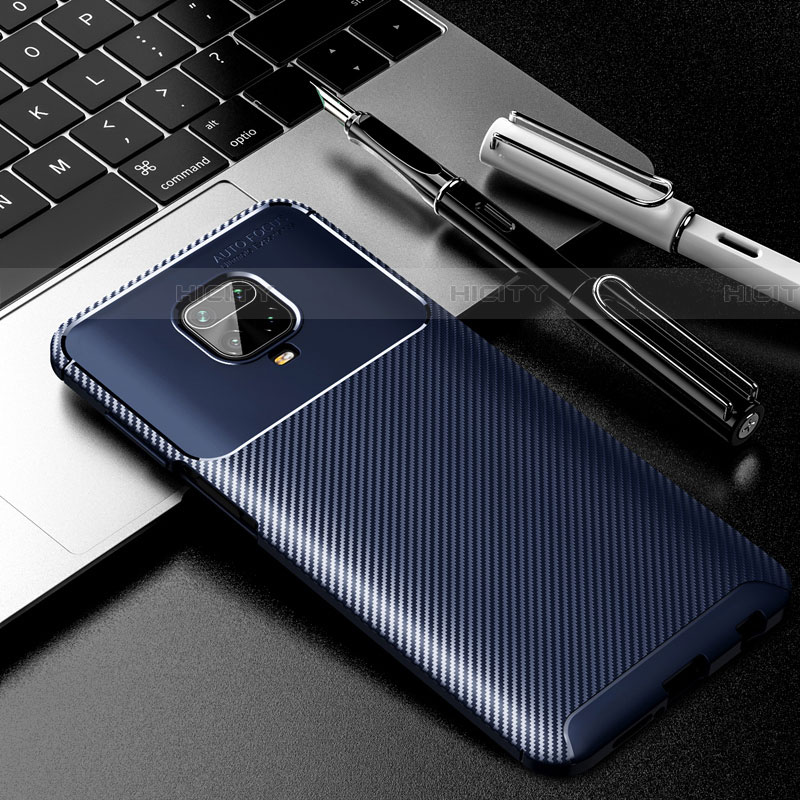 Custodia Silicone Cover Morbida Spigato per Xiaomi Redmi Note 9S Blu