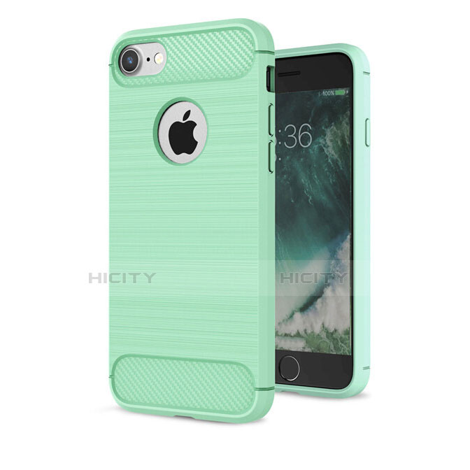 Custodia Silicone Cover Morbida Spigato S01 per Apple iPhone 8 Verde