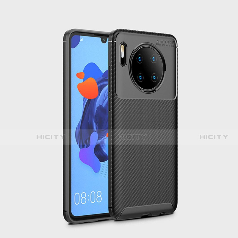 Custodia Silicone Cover Morbida Spigato S01 per Huawei Mate 30 Nero