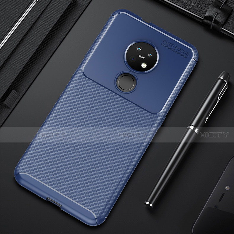 Custodia Silicone Cover Morbida Spigato S01 per Nokia 6.2 Blu