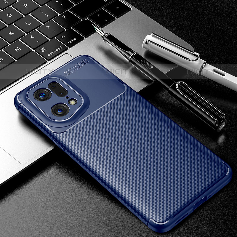 Custodia Silicone Cover Morbida Spigato S01 per Oppo Find X5 Pro 5G