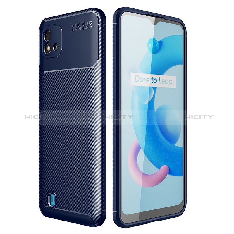 Custodia Silicone Cover Morbida Spigato S01 per Realme C11 (2021) Blu