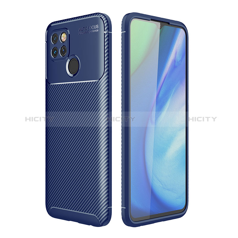 Custodia Silicone Cover Morbida Spigato S01 per Realme Q2i 5G Blu