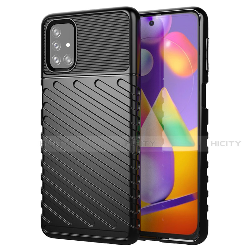 Custodia Silicone Cover Morbida Spigato S01 per Samsung Galaxy M31s Nero