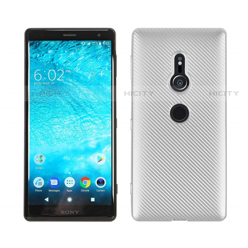 Custodia Silicone Cover Morbida Spigato S01 per Sony Xperia XZ2