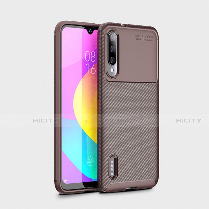 Custodia Silicone Cover Morbida Spigato S01 per Xiaomi CC9e Marrone