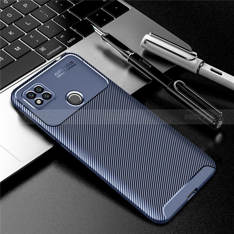 Custodia Silicone Cover Morbida Spigato S01 per Xiaomi POCO C3 Blu