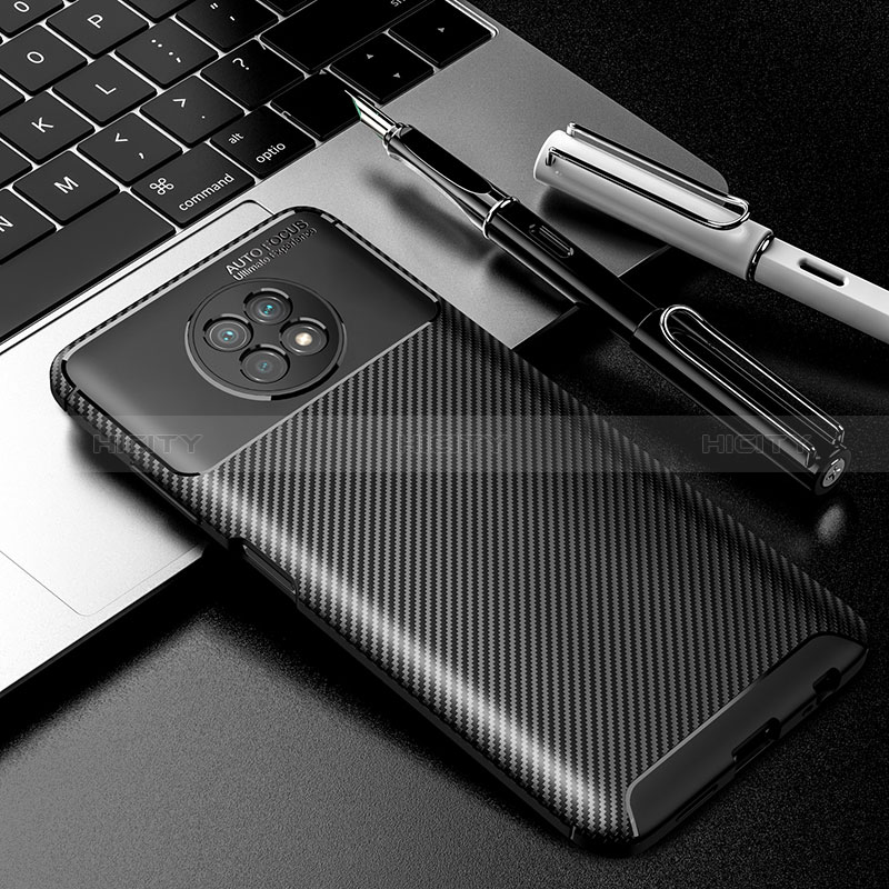 Custodia Silicone Cover Morbida Spigato S01 per Xiaomi Redmi Note 9 5G Nero