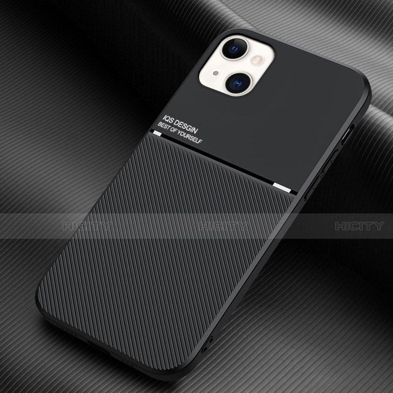 Custodia Silicone Cover Morbida Spigato S03 per Apple iPhone 13 Mini Nero