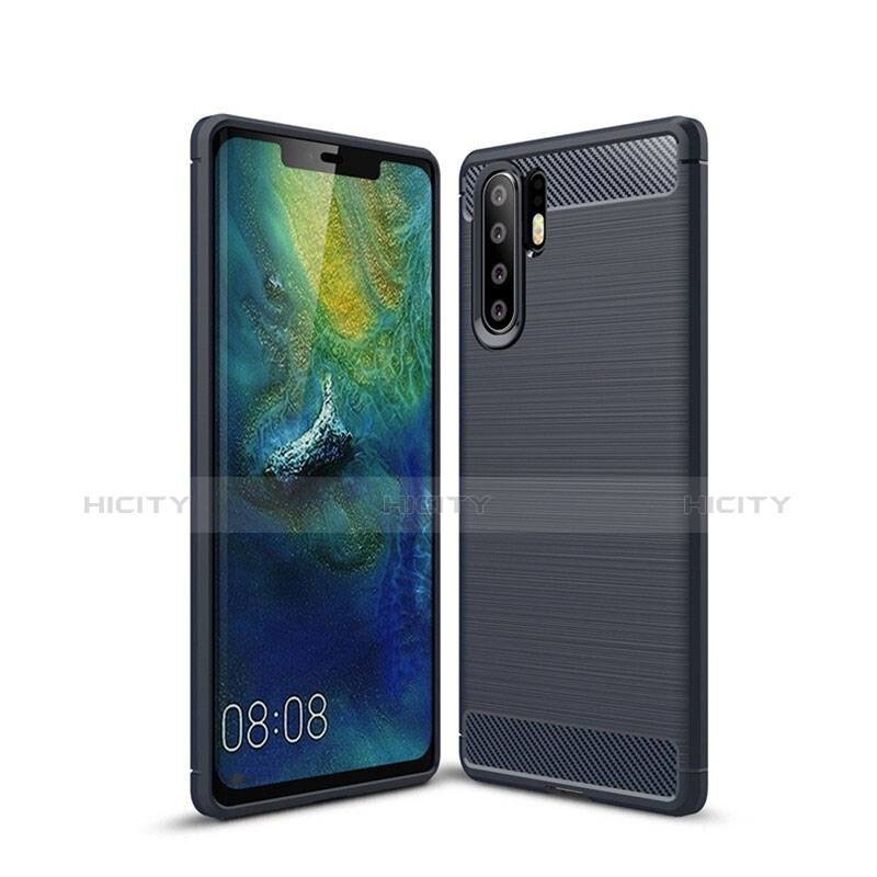 Custodia Silicone Cover Morbida Spigato S03 per Huawei P30 Pro New Edition Blu