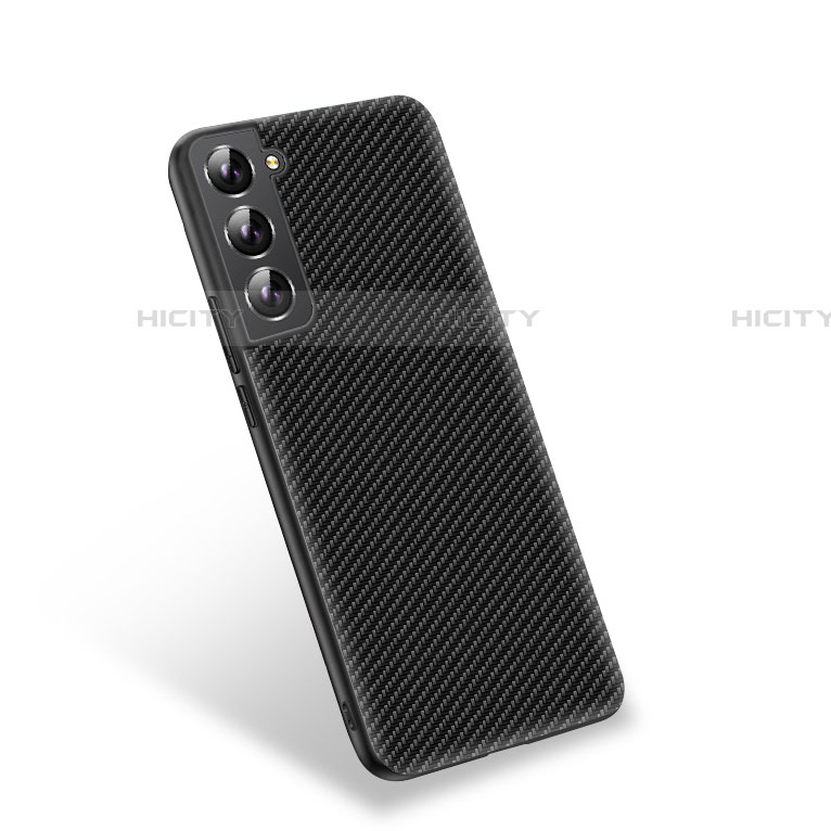 Custodia Silicone Cover Morbida Spigato S03 per Samsung Galaxy S21 FE 5G Nero