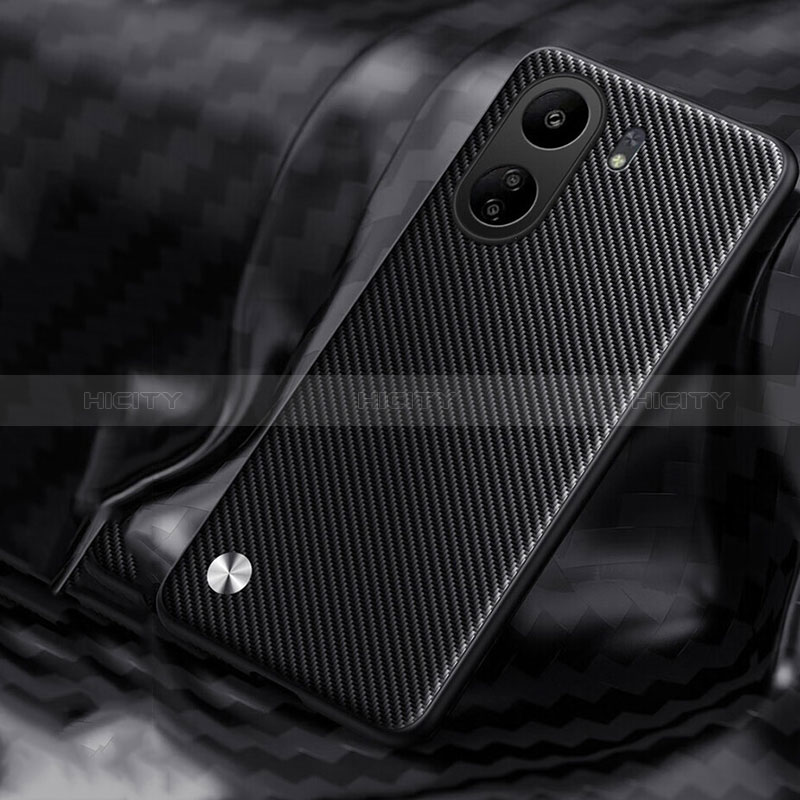 Custodia Silicone Cover Morbida Spigato T01 per Xiaomi Poco C65 Nero