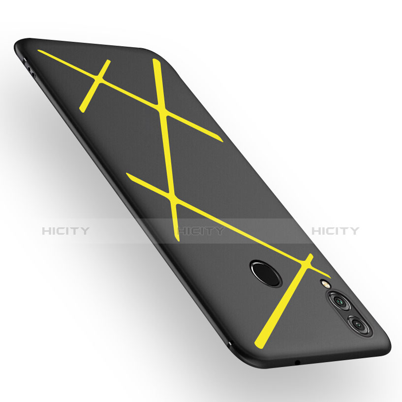 Custodia Silicone Cover Morbida Spigato T02 per Huawei Honor 8X Giallo