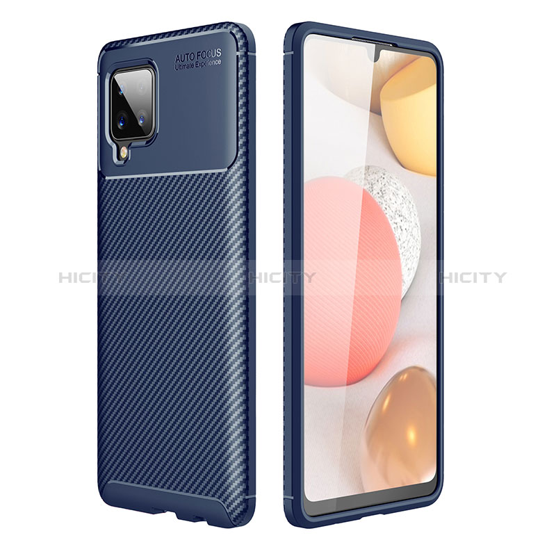 Custodia Silicone Cover Morbida Spigato WL1 per Samsung Galaxy A42 5G Blu