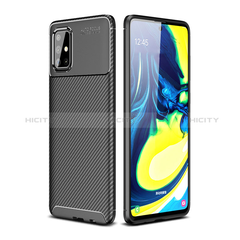 Custodia Silicone Cover Morbida Spigato WL1 per Samsung Galaxy A71 5G Nero