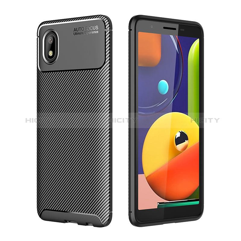 Custodia Silicone Cover Morbida Spigato WL1 per Samsung Galaxy M01 Core Nero