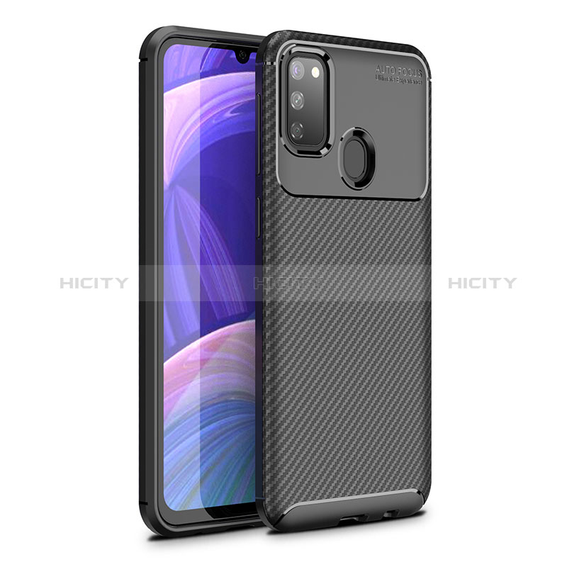 Custodia Silicone Cover Morbida Spigato WL1 per Samsung Galaxy M30s Nero