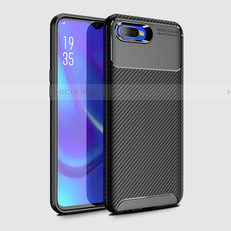 Custodia Silicone Cover Morbida Spigato Y01 per Oppo RX17 Neo Nero