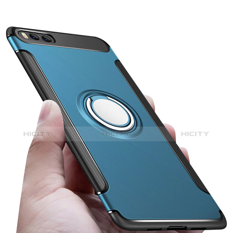 Custodia Silicone e Plastica Opaca Cover con Anello Supporto per Xiaomi Mi 6