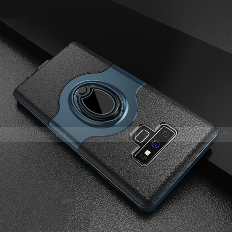 Custodia Silicone e Plastica Opaca Cover con Anello Supporto S01 per Samsung Galaxy Note 9