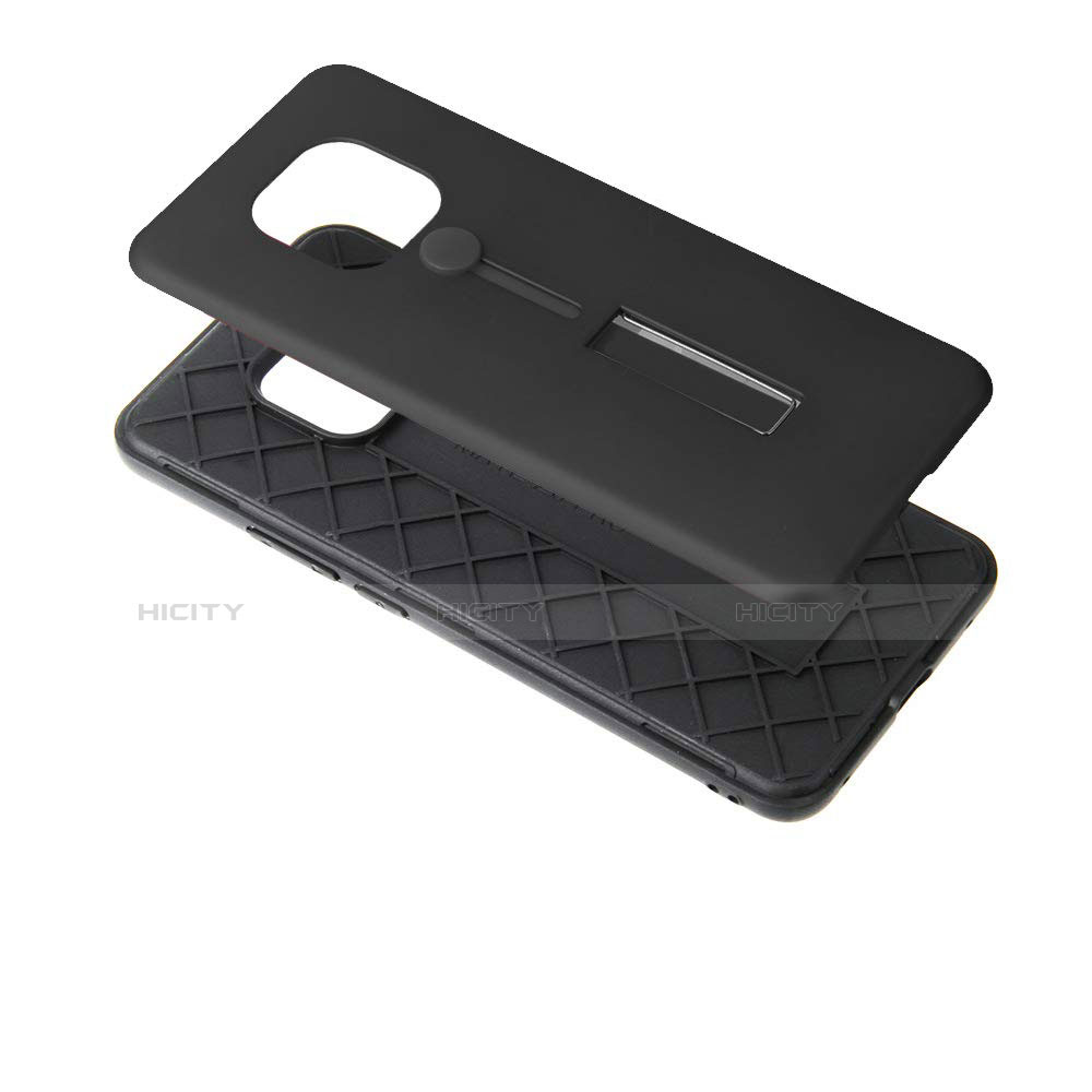 Custodia Silicone e Plastica Opaca Cover con Anello Supporto S04 per Huawei Nova 4e