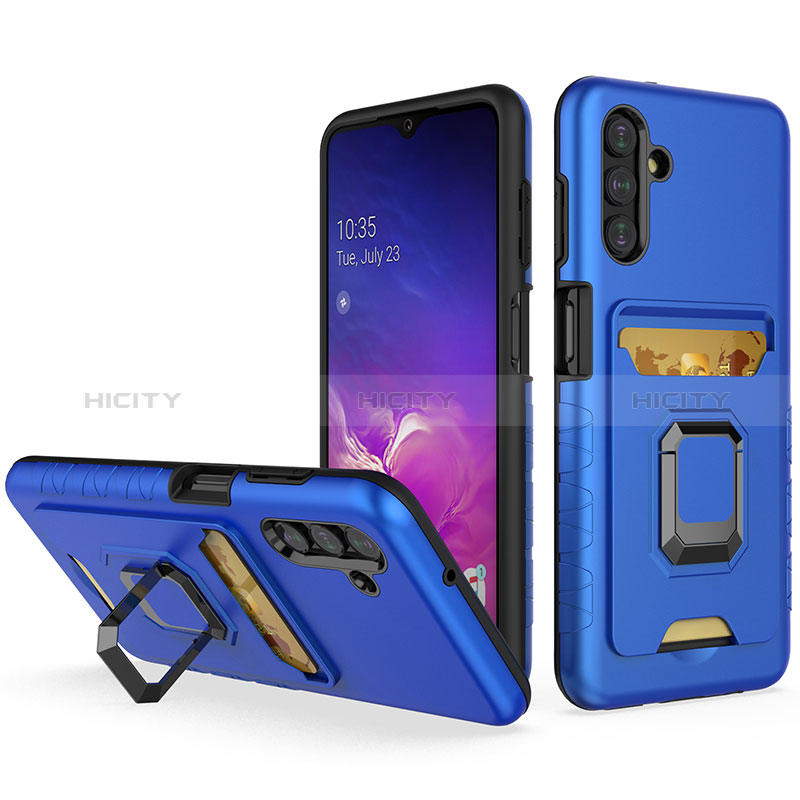 Custodia Silicone e Plastica Opaca Cover con Magnetico Anello Supporto J01S per Samsung Galaxy A04s