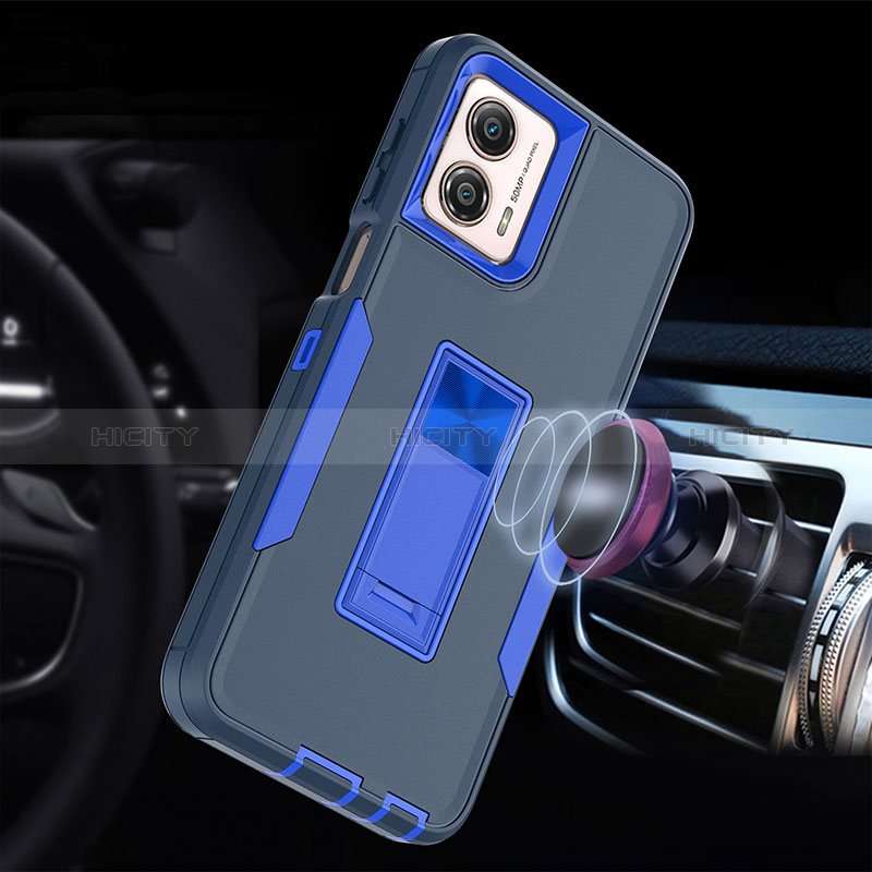 Custodia Silicone e Plastica Opaca Cover con Magnetico Anello Supporto J03S per Motorola Moto G 5G (2023)