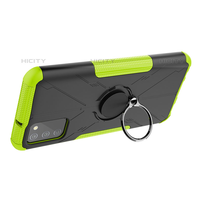 Custodia Silicone e Plastica Opaca Cover con Magnetico Anello Supporto JX1 per Samsung Galaxy M02s