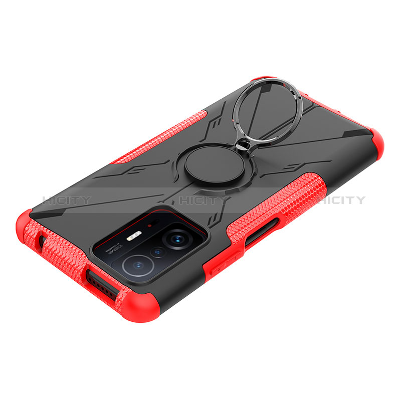 Custodia Silicone e Plastica Opaca Cover con Magnetico Anello Supporto JX1 per Xiaomi Mi 11T 5G