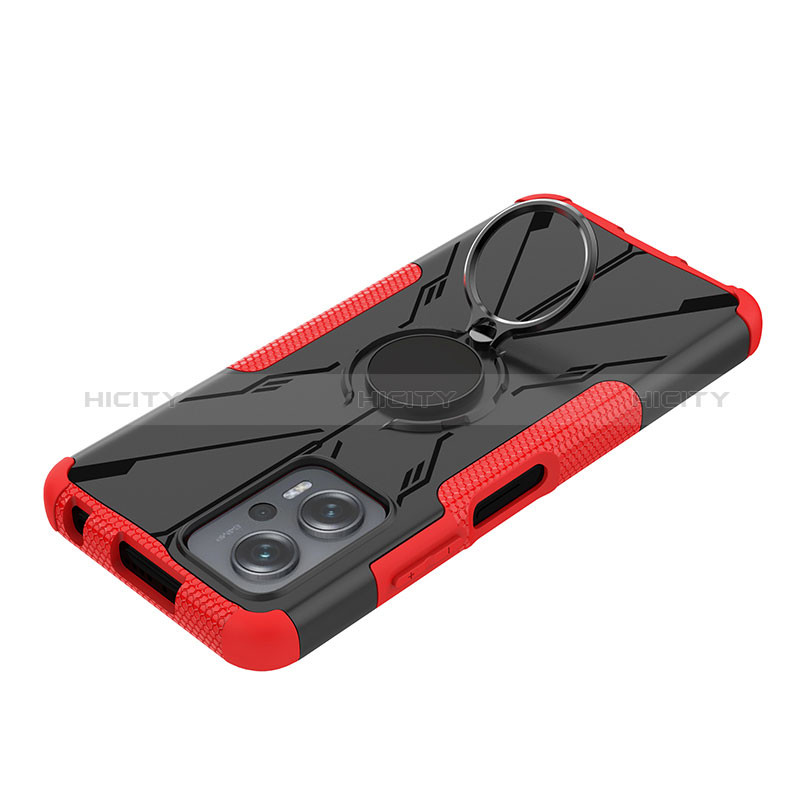 Custodia Silicone e Plastica Opaca Cover con Magnetico Anello Supporto JX1 per Xiaomi Poco X4 GT 5G