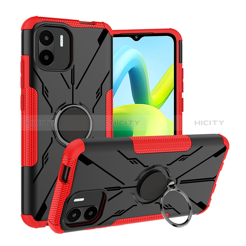 Custodia Silicone e Plastica Opaca Cover con Magnetico Anello Supporto JX1 per Xiaomi Redmi A1