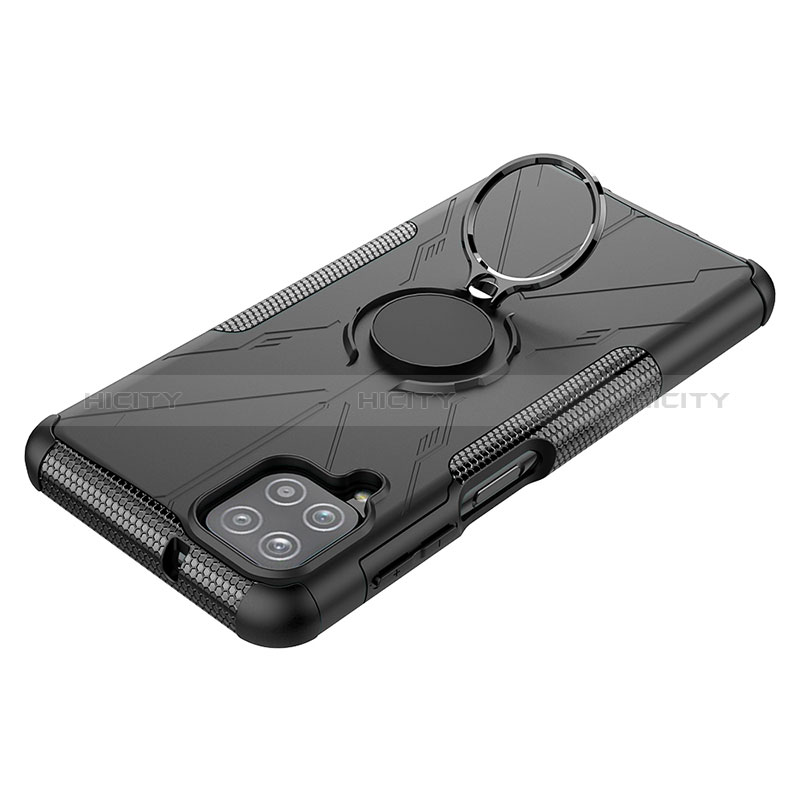 Custodia Silicone e Plastica Opaca Cover con Magnetico Anello Supporto JX2 per Samsung Galaxy A12 5G