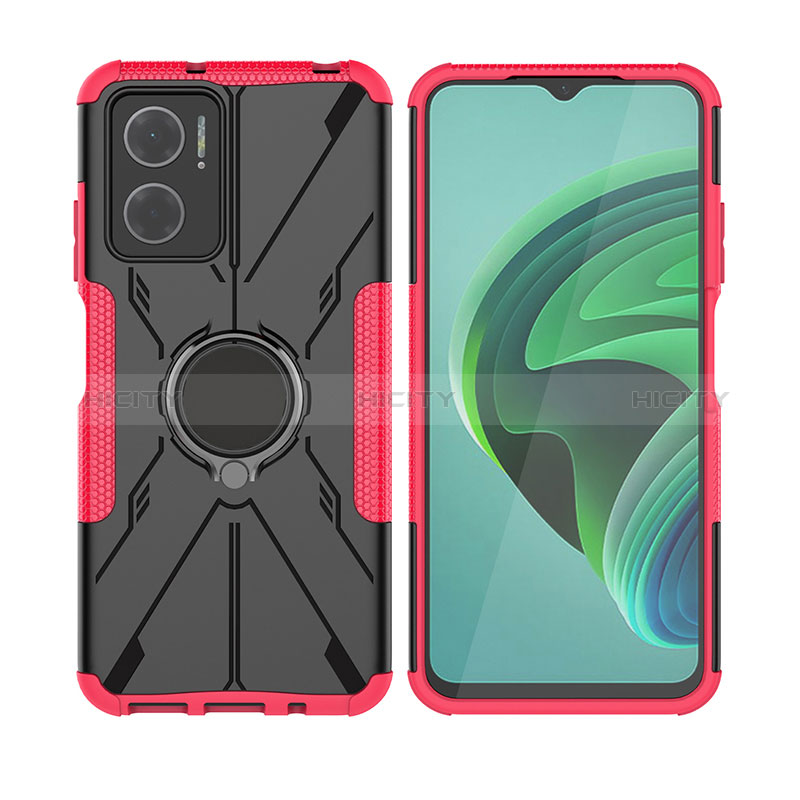 Custodia Silicone e Plastica Opaca Cover con Magnetico Anello Supporto JX2 per Xiaomi Redmi 11 Prime 5G