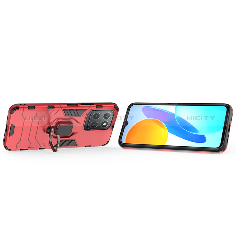 Custodia Silicone e Plastica Opaca Cover con Magnetico Anello Supporto KC1 per Huawei Honor 70 Lite 5G